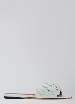 Белые шлепанцы Evaluna с крупным цветком, фото